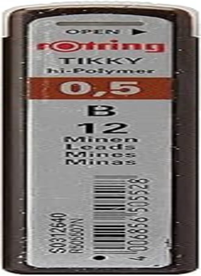 Rotring Rotring lead refills hi-polymer for fine mechanical pencils 0.50mm b (12 leads) 