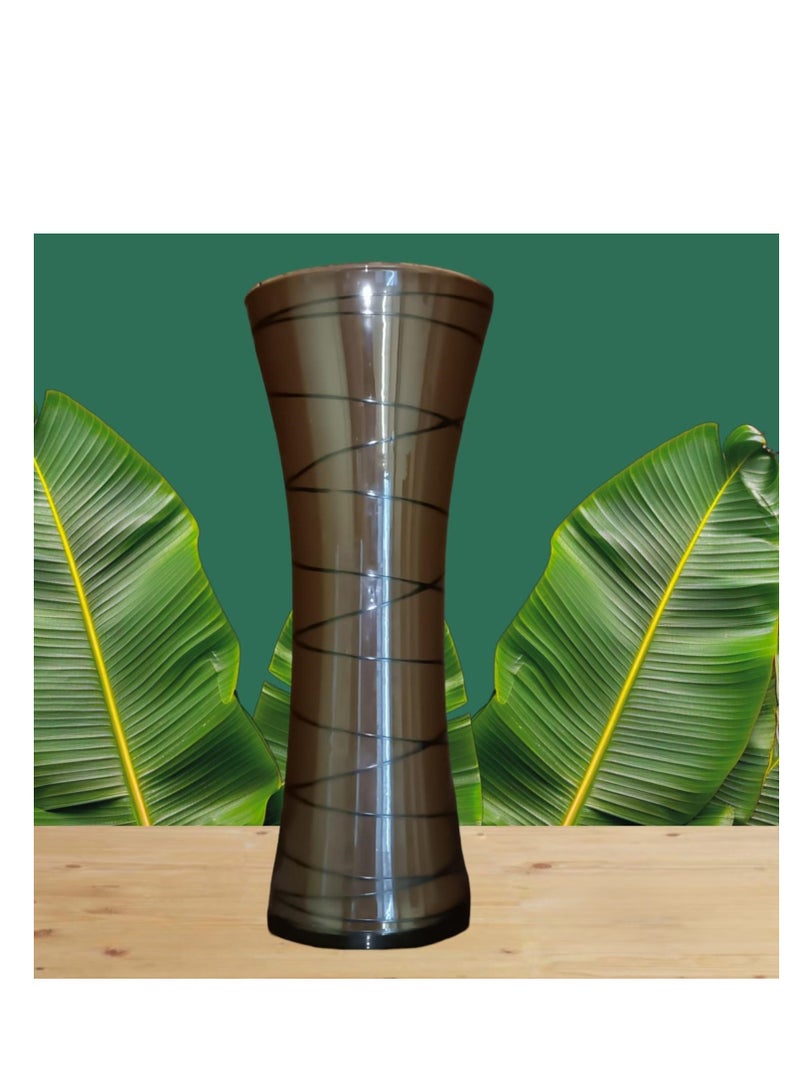 Vase  Embossed Glass Perfect for Flowers and Roses Featuring an Elegant and Practical - 1 pieces