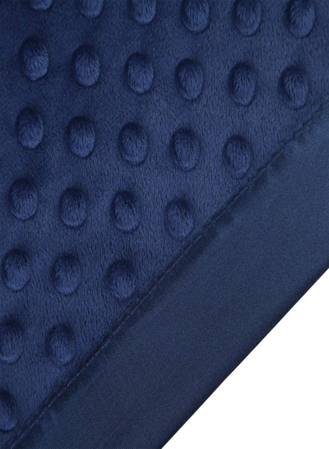 Pro Goleem Baby Soft Minky Dot Blanket with Silky Satin Backing Baby Gifts for Boys and Girls (Navy Blue, 30’’ x 40’’) - Image 4