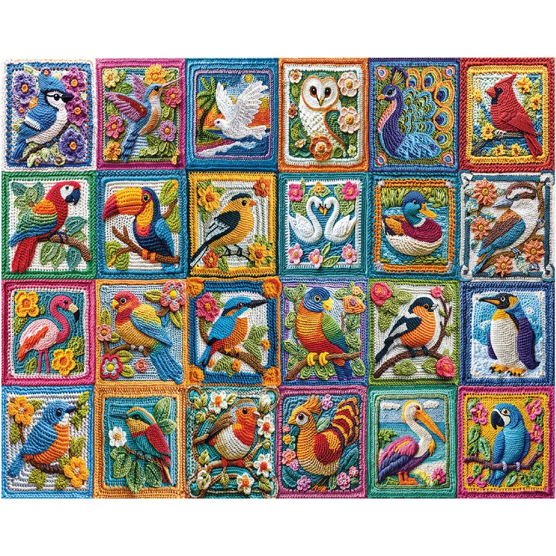 WHITE MOUNTAIN PUZZLES Bird Crochet Puzzle, 1 EA - Image 3
