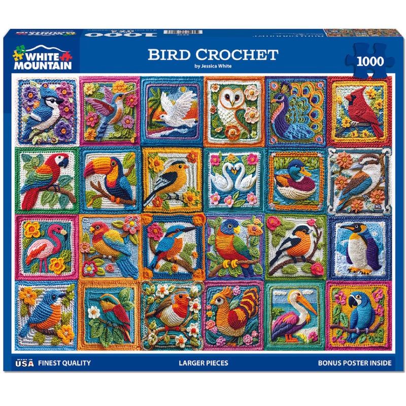 WHITE MOUNTAIN PUZZLES Bird Crochet Puzzle, 1 EA - Image 1