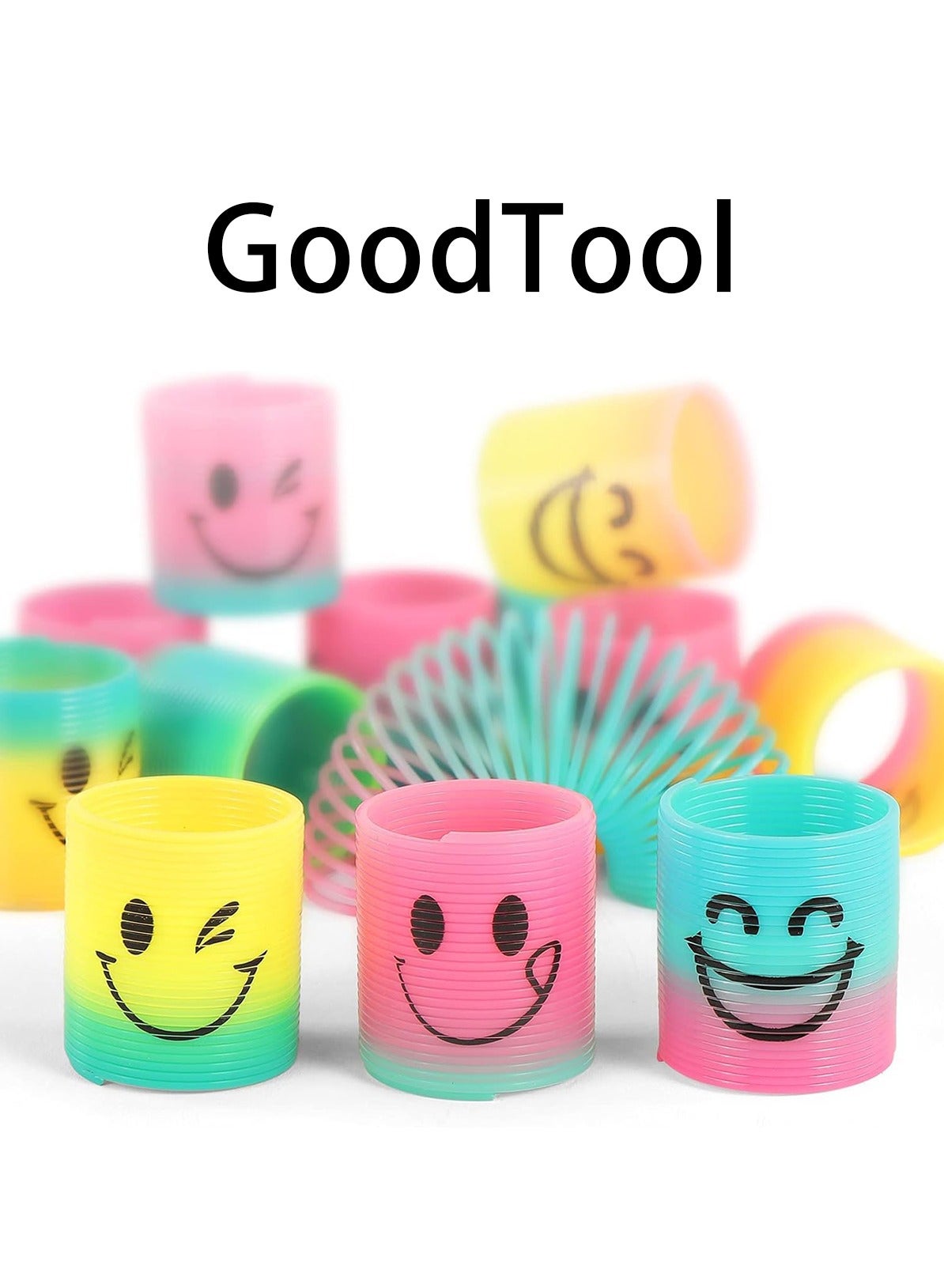 Mini Rainbow Spring GoodTool 30 Pack Spring Mini Rainbow Springs Magic Fidget Stress Coil ...