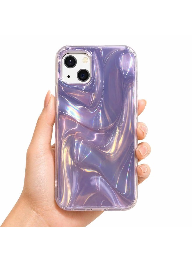 Ecosystem Luxury Case for iPhone 15  Shockproof Protective Cover, Stylish Iridescent Design, Camera Protection, Lightweight Slim Case W6