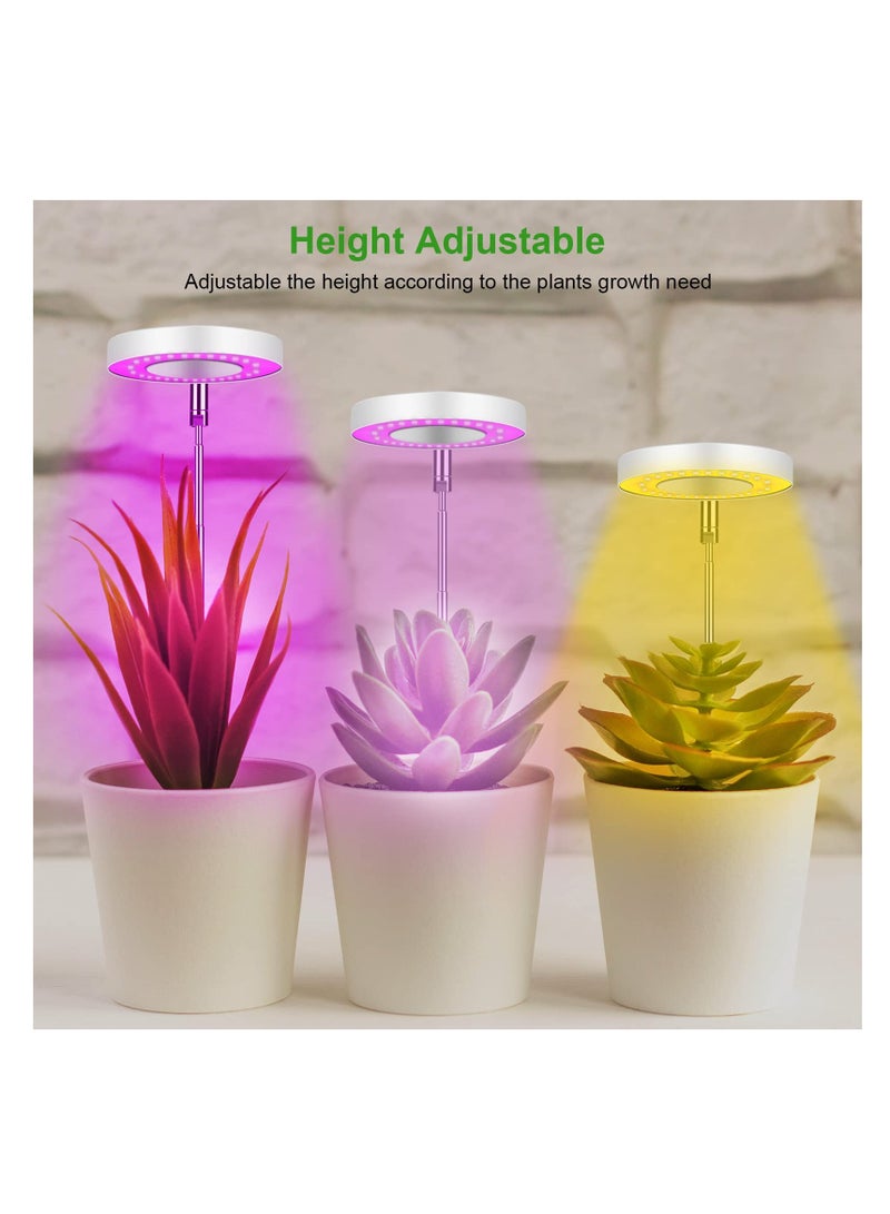 LED Grow Light, Full Spectrum Growing Lamp for Indoor Plants, 9 Adjustable Brightness 180° Rotatable Light Panel, Height Adjustable with Auto On/Off Timer 3/9/12hrs, For Small Plants (Warm White) - Image 4