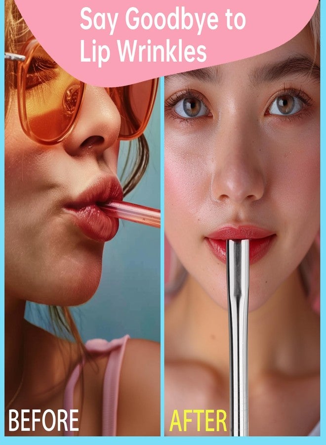 ان اي هوم مجموعة NiHome من 6 قطع بطول 12 بوصة، مصنوعة من الفولاذ المقاوم للصدأ، ذات طرف مسطح مضاد للتجاعيد، قابلة لإعادة الاستخدام، مناسبة لأكواب ستانلي سعة 30 أونصة و40 أونصة، ماصات شرب معدنية مقاومة للتجاعيد، لطيفة على الشفاه، مناسبة للقهوة المثلجة والماء (فضي، 6 مستقيمة) - Image 2