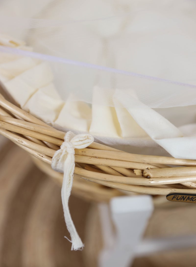 لحظة مرح مهد سلة موسى مع حامل خشبي قابل للطي - Image 5