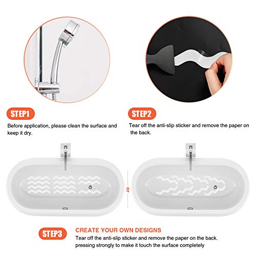 Secopad USA Patented Anti Slip Shower Stickers 24 PCS Safety Bathtub Strips Adhesive Decals with Premium Scraper for Bath Tub Shower Stairs Ladders Boats (White) - Image 5