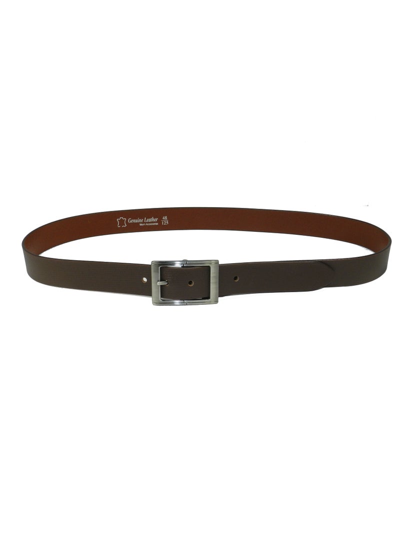 LAVERI LEATHER GENUINE LEATHER 35MM FORMAL AND CASUAL BROWN BELT FOR MENS 35MM - Image 4