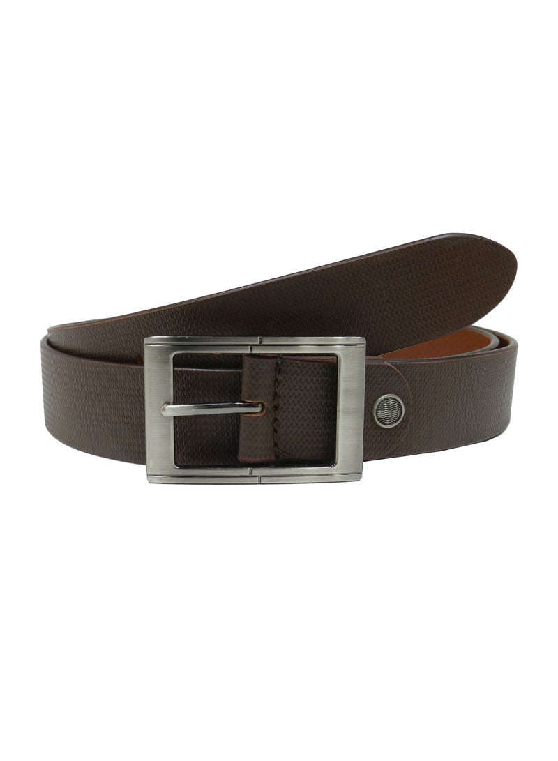 LAVERI LEATHER GENUINE LEATHER 35MM FORMAL AND CASUAL BROWN BELT FOR MENS 35MM - Image 1