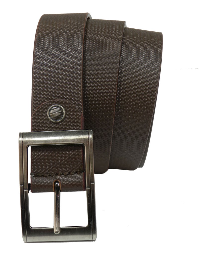 LAVERI LEATHER GENUINE LEATHER 35MM FORMAL AND CASUAL BROWN BELT FOR MENS 35MM - Image 3