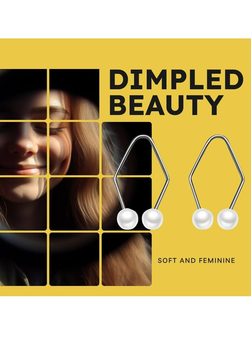 Generic 4pcs Dimple Makers For Cheeks, Dimple Trainer For The Face, Mask Maker, Facial Care& Exerciser, Face Lift, Personal Skin Care tools,Develop Natural Dimples devices Gifts for wowen (Pearl White) - Image 5