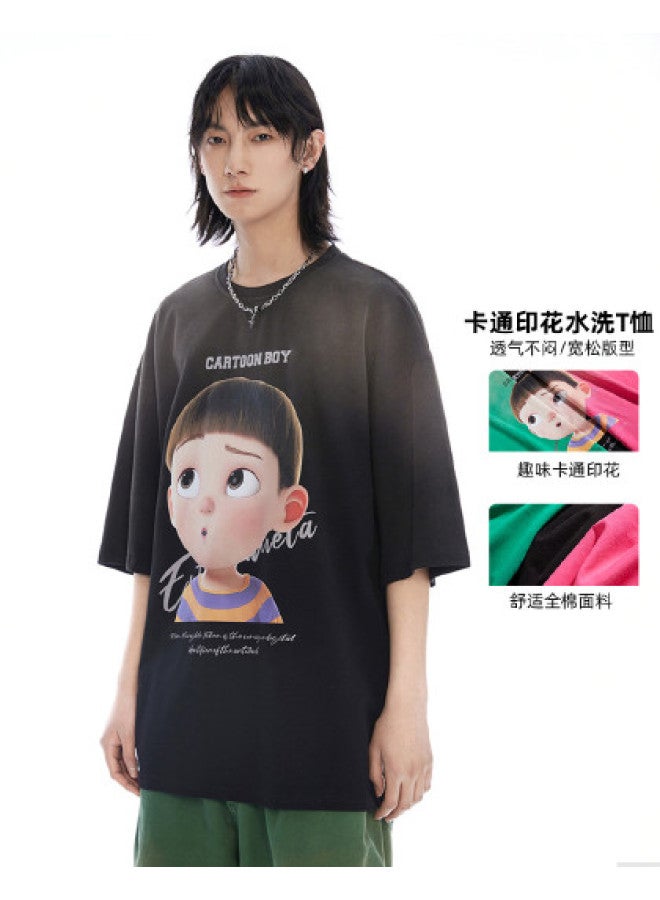 EPTISON personalized Cartoon Character Print Short Sleeve T-shirt For Women & Men Summer Casual Tee - Image 1