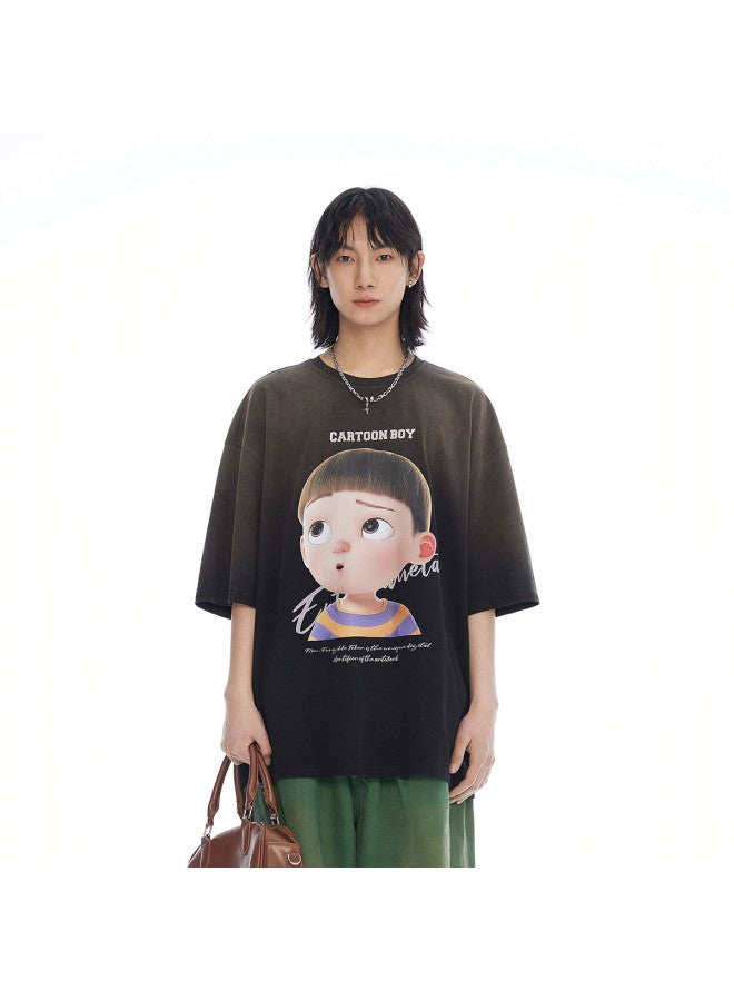 EPTISON personalized Cartoon Character Print Short Sleeve T-shirt For Women & Men Summer Casual Tee - Image 3