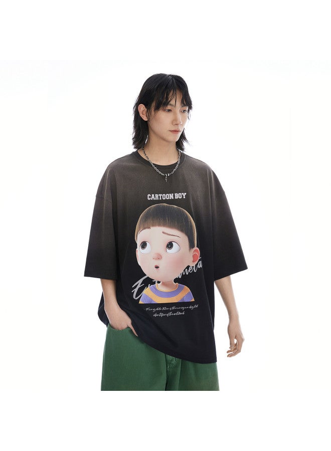 EPTISON personalized Cartoon Character Print Short Sleeve T-shirt For Women & Men Summer Casual Tee - Image 5