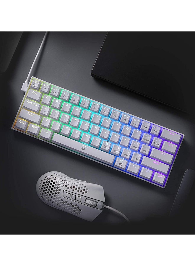 ريدراجون لوحة مفاتيح ميكانيكية سلكية للألعاب K630W-RGB بنسبة 60% - Image 5