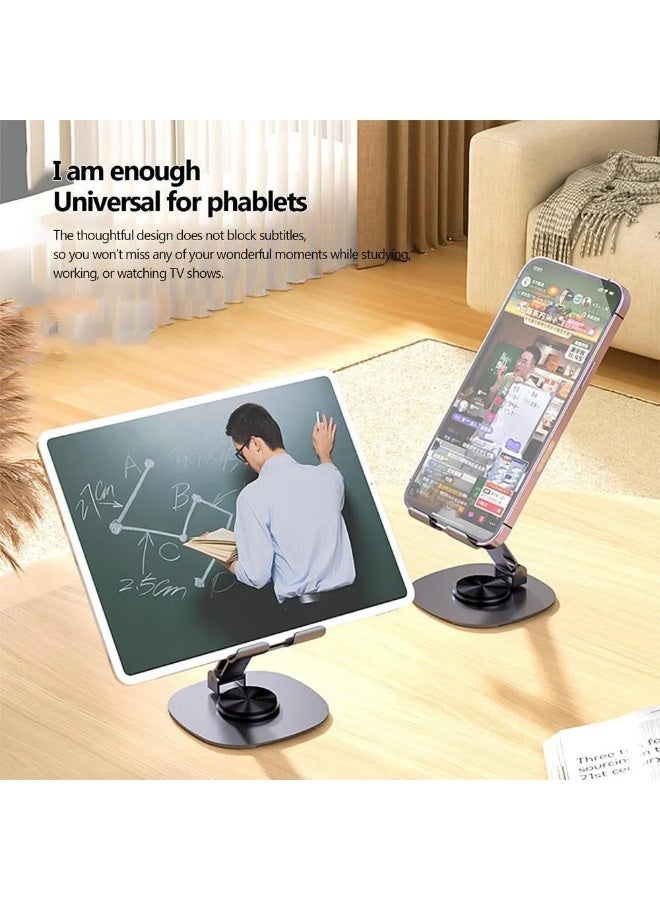 DREAM DR-1870 Adjustable 360° Aluminum Desktop Stand for Phones & Tablets – Grey - Image 2