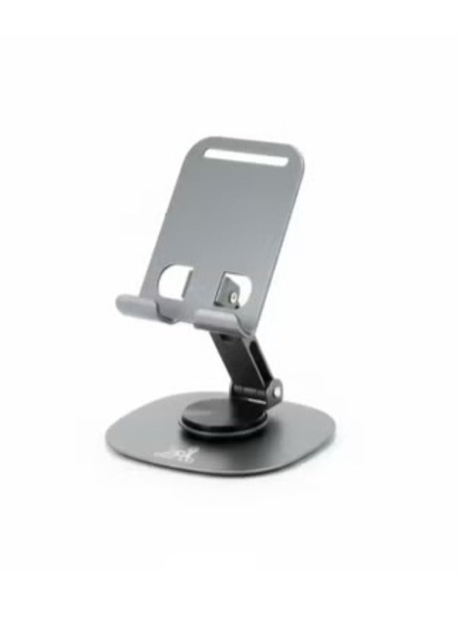 DREAM DR-1870 Adjustable 360° Aluminum Desktop Stand for Phones & Tablets – Grey - Image 1