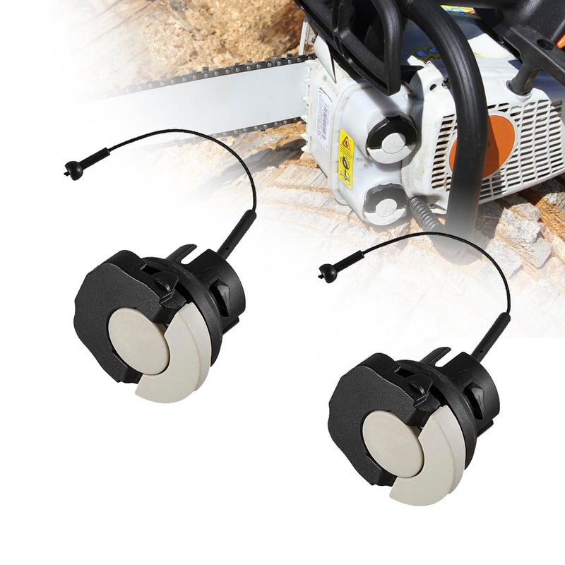 Fuel Cap and Oil Cap fit for Stihl MS171 MS181 MS200 MS210 MS230 MS240 MS250 MS260 MS340 MS360 MS380 MS381 Chainsaws, Replaces OEM 0000 350 0525/0526