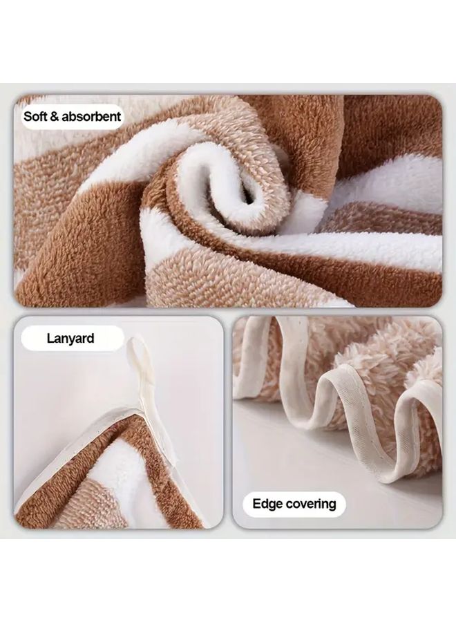 Green Extra Large Quick Dry Coral Fiber Bath Towels Set 2pcs 41x79 Inches - Image 5