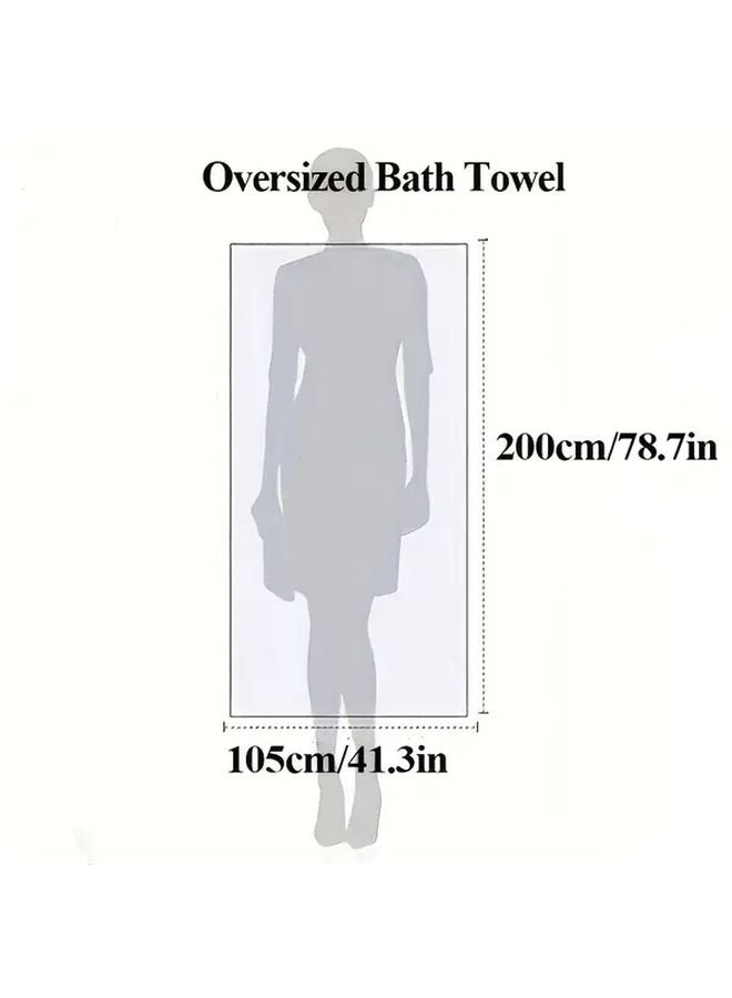 Green Extra Large Quick Dry Coral Fiber Bath Towels Set 2pcs 41x79 Inches - Image 2