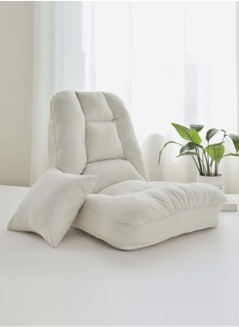 Floor Sofa with Back Support 5 Reclining Poistion Adjustable Floor Chair Folding Gaming Recliner Floor Lounge with Cushion for Gaming Reading Sleeping