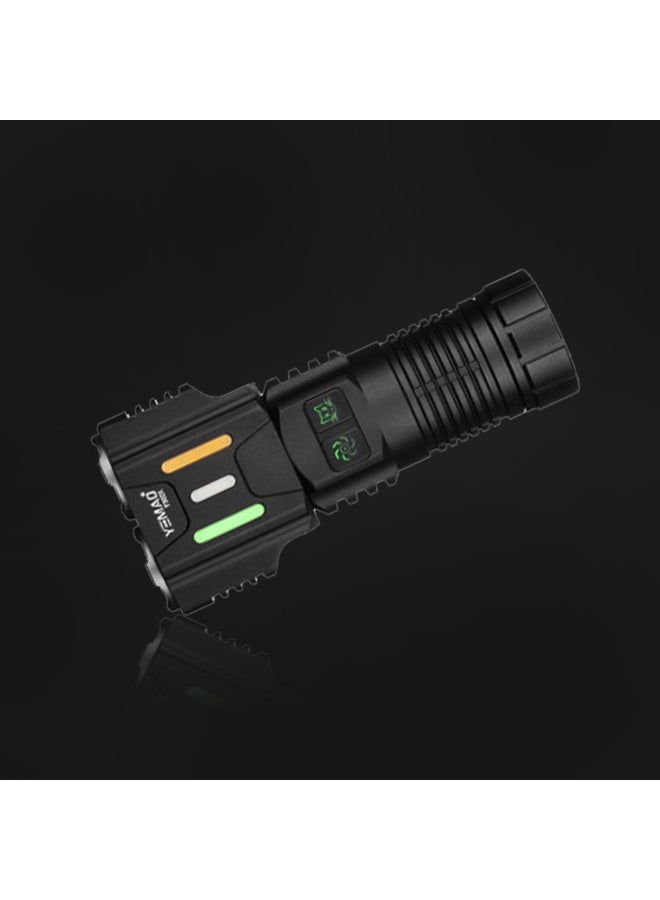 توبيز مصباح توبي متعدد الوظائف عالي الطاقة مزود بـ 6 لمبات T6 وأضواء جانبية COB - قابل لإعادة الشحن ومقاوم للماء وذو سطوع فائق للاستخدام في الهواء الطلق - TORCH 70 - Image 2