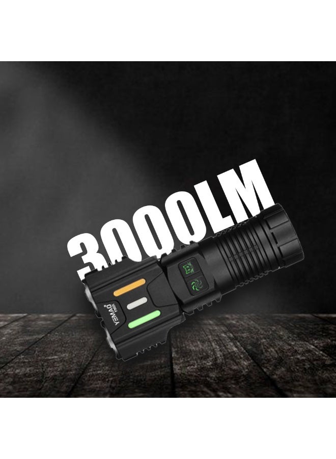 توبيز مصباح توبي متعدد الوظائف عالي الطاقة مزود بـ 6 لمبات T6 وأضواء جانبية COB - قابل لإعادة الشحن ومقاوم للماء وذو سطوع فائق للاستخدام في الهواء الطلق - TORCH 70 - Image 3