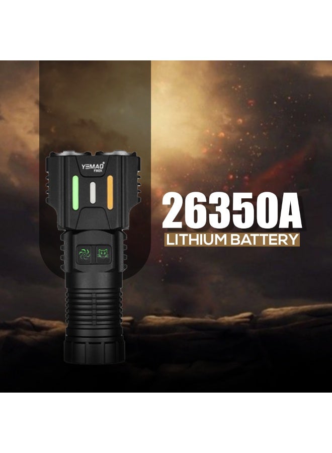 توبيز مصباح توبي متعدد الوظائف عالي الطاقة مزود بـ 6 لمبات T6 وأضواء جانبية COB - قابل لإعادة الشحن ومقاوم للماء وذو سطوع فائق للاستخدام في الهواء الطلق - TORCH 70 - Image 5