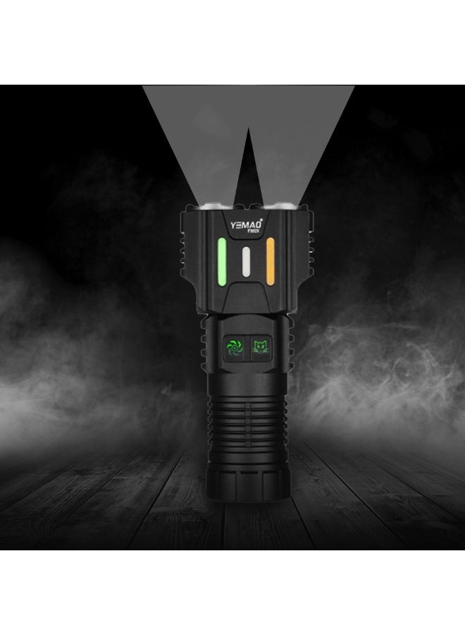 توبيز مصباح توبي متعدد الوظائف عالي الطاقة مزود بـ 6 لمبات T6 وأضواء جانبية COB - قابل لإعادة الشحن ومقاوم للماء وذو سطوع فائق للاستخدام في الهواء الطلق - TORCH 70 - Image 4