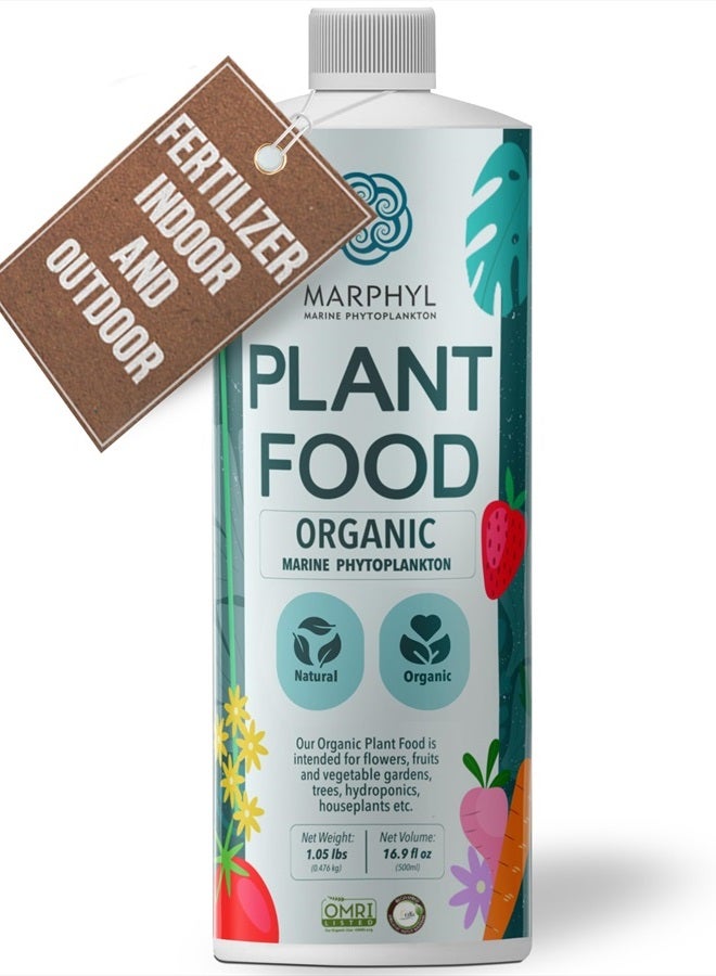 MARPHYL سماد سائل عضوي - غذاء نباتات داخلية وخارجية - سماد متعدد الأغراض وغني بالمغذيات للعشب ومحسن للتربة للنباتات المنزلية والزهور والخضروات والعصاريات والبانبو والزراعة المائية - Image 1