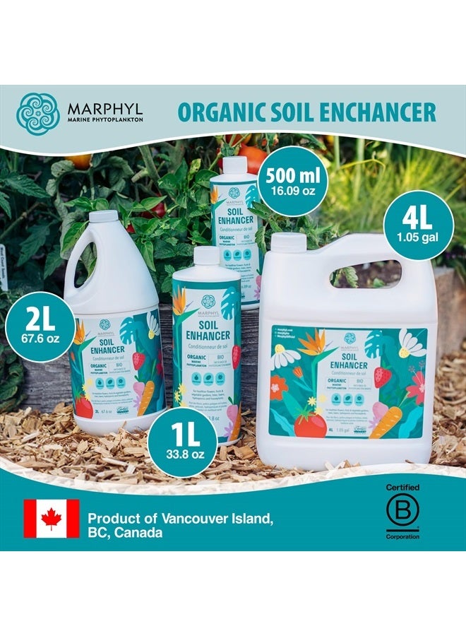 MARPHYL سماد سائل عضوي - غذاء نباتات داخلية وخارجية - سماد متعدد الأغراض وغني بالمغذيات للعشب ومحسن للتربة للنباتات المنزلية والزهور والخضروات والعصاريات والبانبو والزراعة المائية - Image 2