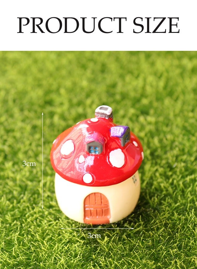 Set Miniature Fairy Garden Mushroom House Ornament, Outdoor Decor Home Decoration, DIY Fairy Garden Dollhouse Decor, Landscaping Decor  - Image 4