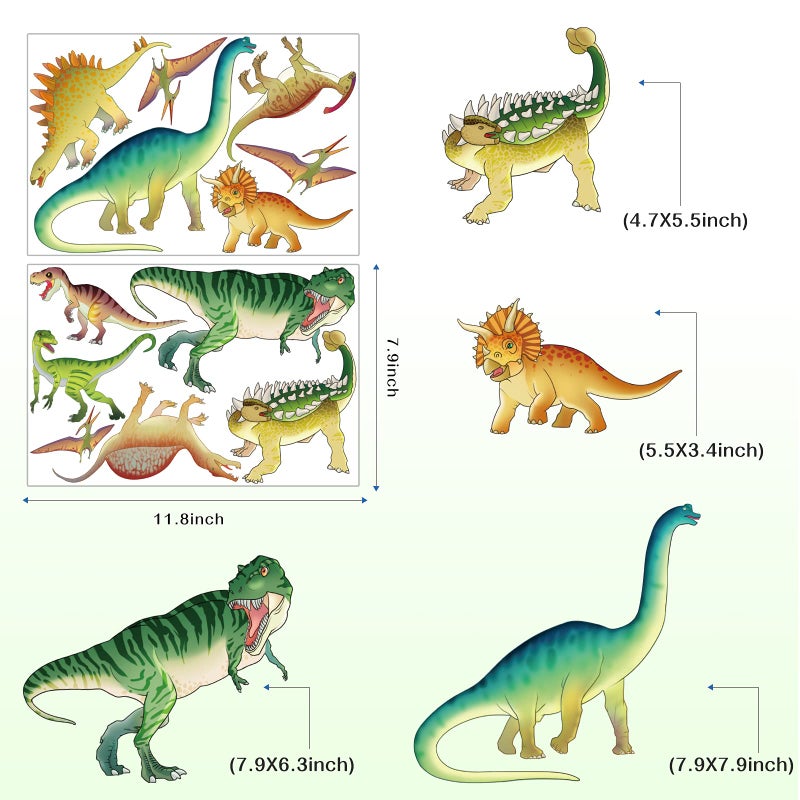 MESU Dinosaur Glow in The Dark Stickers Luminous Wall Decals Ceiling Decor for Boys Room Nursery Kids Gift Dinosaur - Image 5