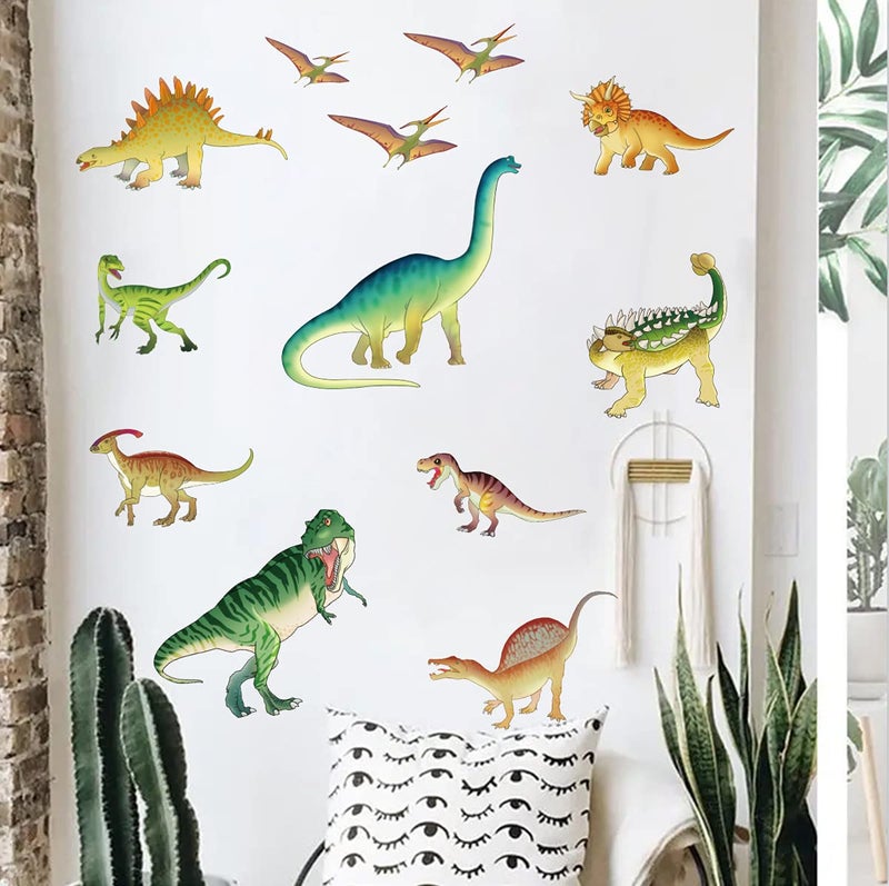 MESU Dinosaur Glow in The Dark Stickers Luminous Wall Decals Ceiling Decor for Boys Room Nursery Kids Gift Dinosaur - Image 2