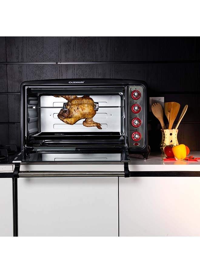 Olsenmark Electric Oven With Convection And Rotisserie 80 L 2800 W OMO2184 Black - Image 1