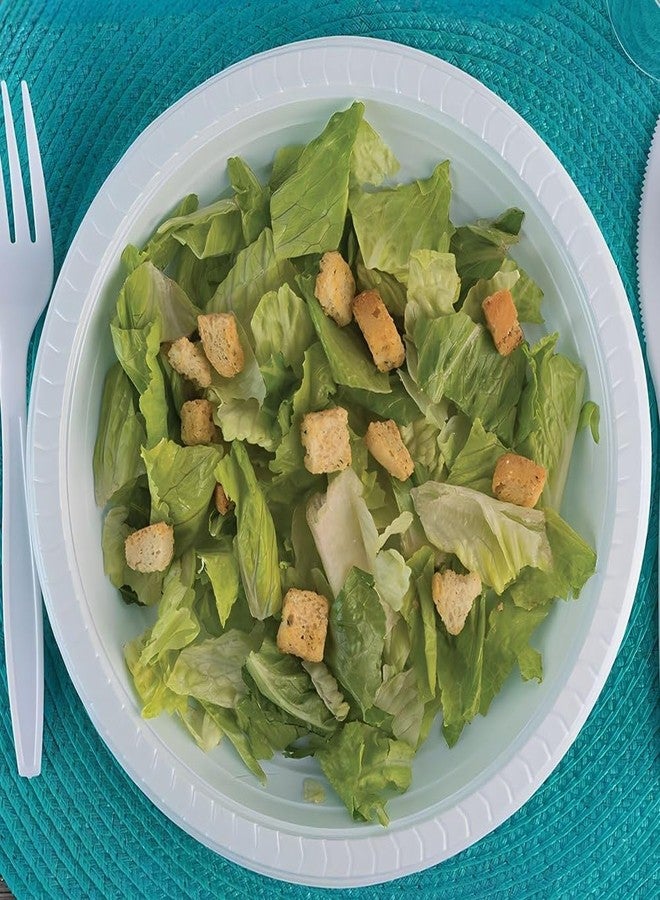 Blue Sky 100 Count Disposable Plastic Plates, 6-Inch, White - Image 2