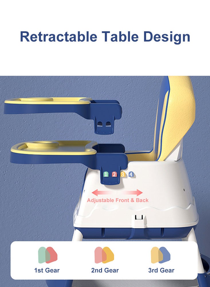 بيرفيي كرسي عالٍ للرضع والأطفال كرسي تغذية للأطفال مع صينية طاولة تناول الطعام للأطفال كرسي للأطفال الصغار قابل للفصل مع عجلات - Image 3