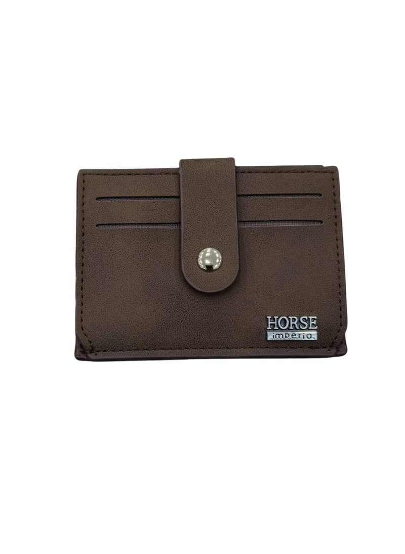 Horse Horse Imperia Slim Cardholder – Sleek & Stylish Dark Coffee Color  - Image 1