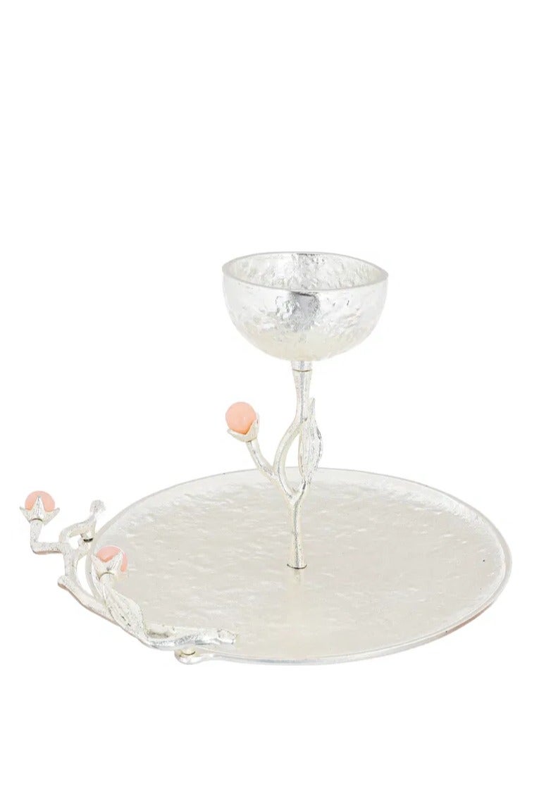 السيف غاليري صحن تقديم استيل السيف غاليري، 28x28x22 سم - فضي - Image 1