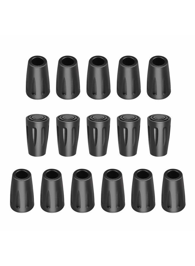 BornFeel Hiking Pole Replacement Tips 16 Pack Rubber Tips for Walking Sticks Tips Trekking Pole Tips Trekking Stick End Protectors - Image 1