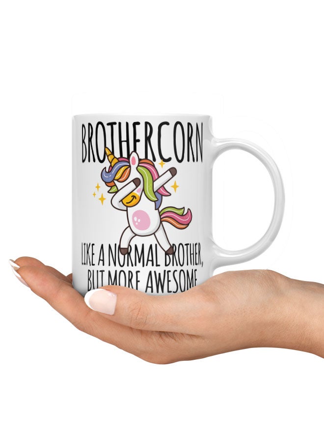 LIT Coffee Mug Funny UnicornWhite Mug Unicorn Brother Design Unicorn Bro Family Design - Image 3