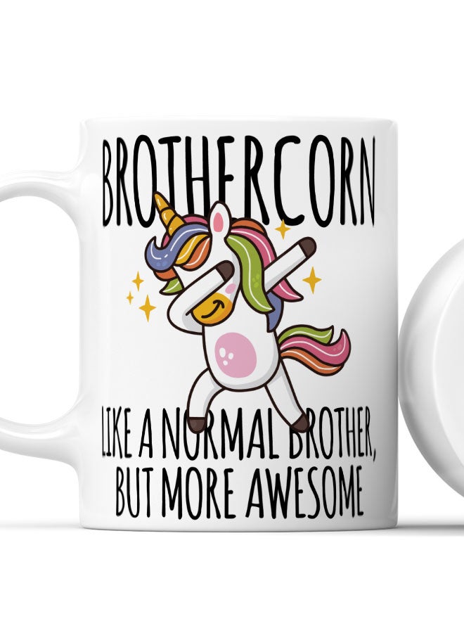 LIT Coffee Mug Funny UnicornWhite Mug Unicorn Brother Design Unicorn Bro Family Design - Image 2