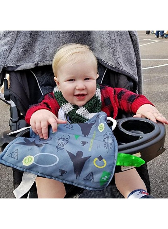 The Learning Lovey Baby Sensory Crinkle & Teething Square Lovey Toy With Closed Ribbon Tags For Increased Stimulation 8"X8" (Dark Magic) - Image 4