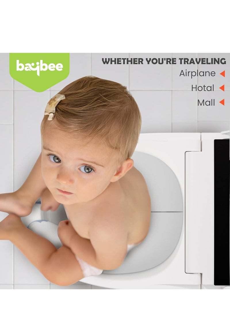 BAYBEE Baybee Potty Training Seat for Kids, Portable Baby Potty Seat Chair Western Toilet Trainer Seat with Anti Slip Strip, Toilet Seat Baby for New Born Babies 1-5 Years Boys Girls (Blue)  - Image 2