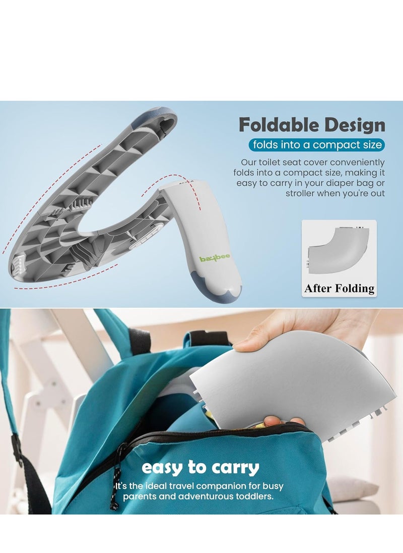 BAYBEE Baybee Potty Training Seat for Kids, Portable Baby Potty Seat Chair Western Toilet Trainer Seat with Anti Slip Strip, Toilet Seat Baby for New Born Babies 1-5 Years Boys Girls (Blue)  - Image 5