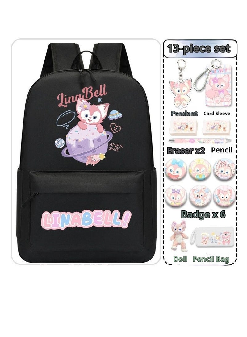 general مجموعة حقيبة ظهر لينا بيل الكرتونية المكونة من 14 قطعة - Image 1