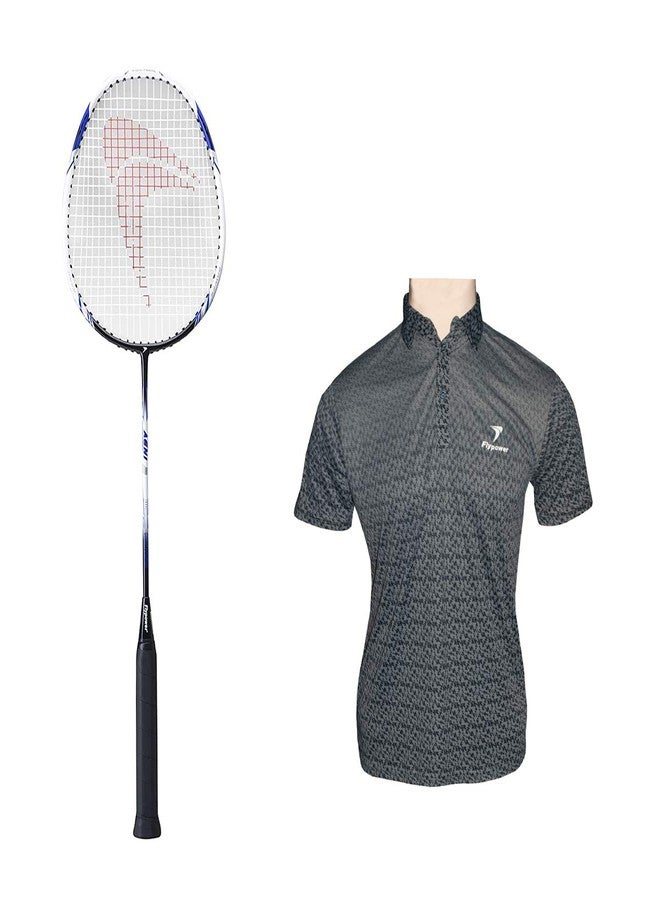 FLYPOWER BADMINTON RACKET AGNI 2 WITH T-SHIRT NIAS BLACK SIZE XL - Image 2