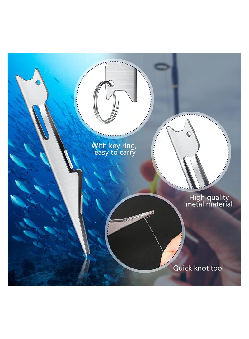 SYOSI أداة ربط عقدة خط الصيد SYOSI، أداة ربط عقدة الصيد السريعة، أداة عقدة مسمار الصيد بالذباب، ملحقات صياد الصيد بالذباب، معدات ربط الذباب للخطافات والطعوم والخطوط، فضية، 3 قطع - Image 3