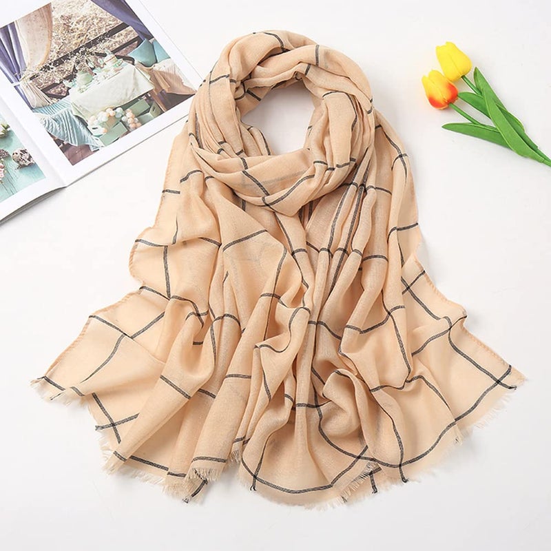 YOUR SMILE Ladies/Women's Lightweight Floral Print/Solid Color mixture Shawl Scarf For Spring Summer season (115) - Image 4