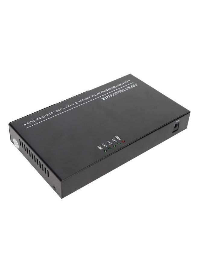 Thoraya Ethernet Fiber Media Converter Full Gigabit SFP Fiber Switch SC/LC Port 4 Optical Ports 4 Electrical Ports 10/100/1000M Multi-function Compatibility RJ-45 Port UK Reg  - Image 5